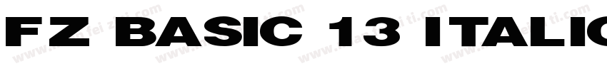 FZ BASIC 13 ITALIC B字体转换